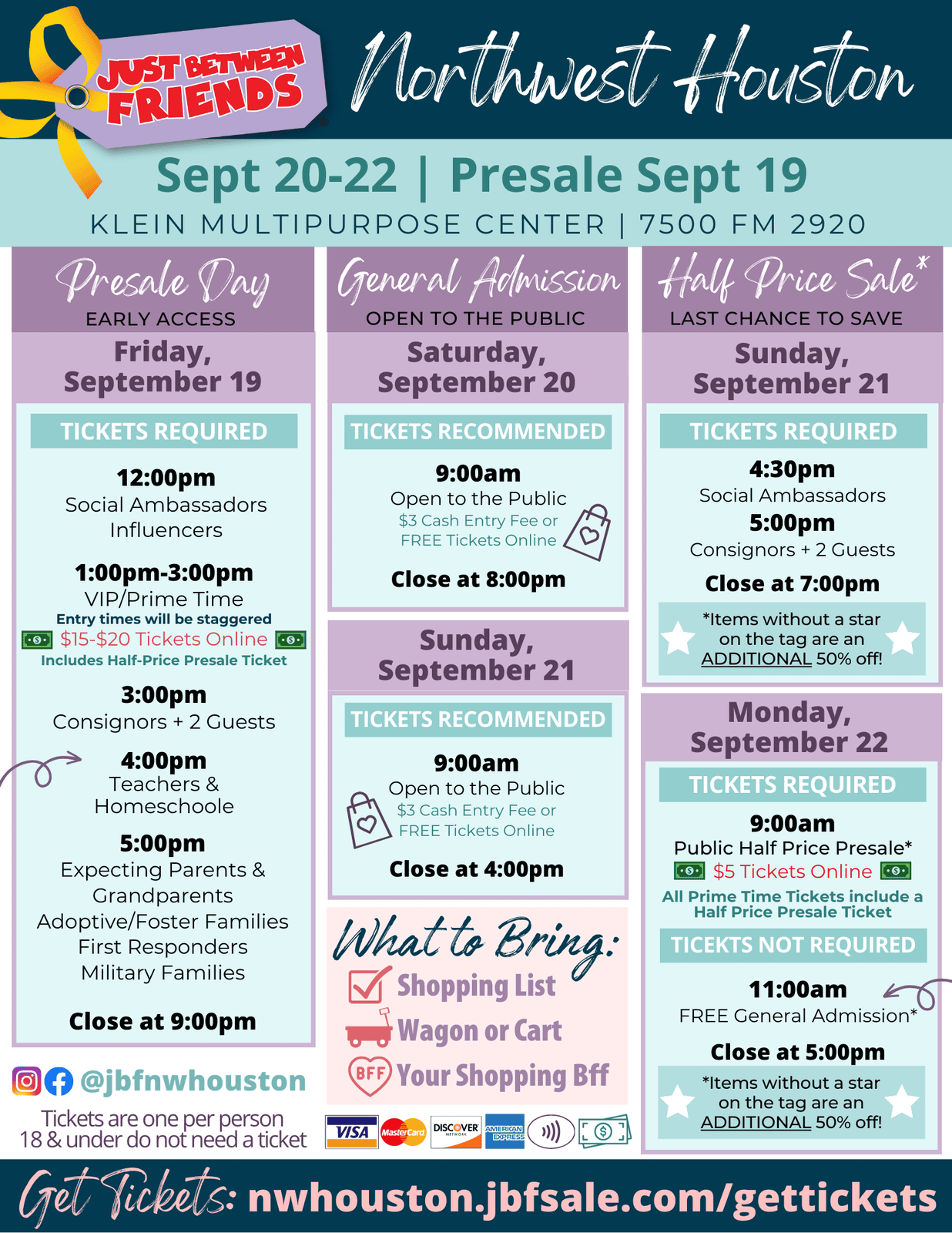 sale shopping schedule hours times
